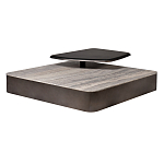 Столик журнальный квадратный  с полкой Sculptural Marble Accent с мрамором  варинант исполнения - 2 | Loft Concept в Кирове