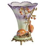 Ваза с цесарками из фарфора с бронзовыми элементами Garden of Eden варинант исполнения - 3 | Loft Concept в Кирове