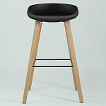 Барный стул на ножках из натурального дерева Boras Black варинант исполнения - 3 | Loft Concept в Кирове