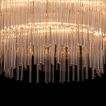 Люстра круглая с прозрачными стеклянными трубками Nembus варинант исполнения - 5 | Loft Concept в Кирове