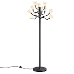 Торшер с плафонами из белых фарфоровых цветов на изогнутых ветвях Floralis варинант исполнения - 3 | Loft Concept в Кирове