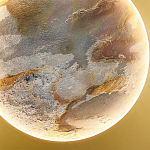 Бра в форме диска цвета латунь Brass Borders варинант исполнения - 2 | Loft Concept в Кирове