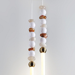 Бра с 2-мя вертикальными акриловыми светодиодными трубками и декоративными шариками PEARLS Suspension варинант исполнения - 3 | Loft Concept в Кирове