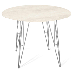 Стол обеденный с круглой столешницей из керамики на четырех ножках Sand Ceramics варинант исполнения - 1 | Loft Concept в Кирове