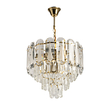 Люстра многоярусная с овальными прозрачными подвесками 36 см Harmonica варинант исполнения - 2 | Loft Concept в Кирове