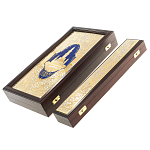 Нарды настольные из натурального камня лазурит и долерит Backgammon from Stone варинант исполнения - 15 | Loft Concept в Кирове