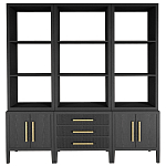 Модульный стеллаж Primo из трех составных элементов Черный дуб варинант исполнения - 1 | Loft Concept в Кирове