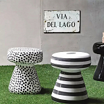 Дизайнерский журнальный стол белый в чёрный горох Gefan варинант исполнения - 2 | Loft Concept в Кирове