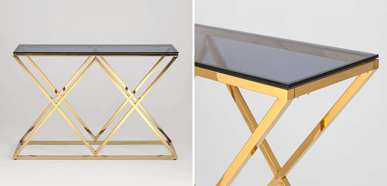 Консоль Geometry Rhombus Gold Консоль Geometry Rhombus Gold - Loft-Concept в Кирове