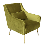 Кресло велюровое оливковое с подушкой Relaxation Soft варинант исполнения - 1 | Loft Concept в Кирове
