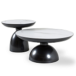 Столик журнальный круглый на черном металлическом основании Сharacter варинант исполнения - 3 | Loft Concept в Кирове