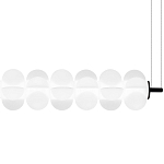 Светодиодный подвесной светильник линейный с белым воздушным плафоном Glowing Cloud варинант исполнения - 4 | Loft Concept в Кирове