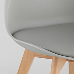 Стул с основой из пластика и мягким сиденьем Arvika Grey варинант исполнения - 6 | Loft Concept в Кирове