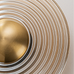 Бра с янтарным стеклянным диском и золотистыми акцентами Savio Glass Disc варинант исполнения - 5 | Loft Concept в Кирове