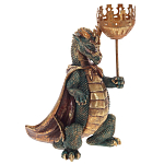 Подсвечник в виде дракона Dragon candlestick Green Gold Brown L or R варинант исполнения - 2 | Loft Concept в Кирове