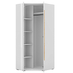 Шкаф угловой с белым глянцевым фасадом Grace of Furniture варинант исполнения - 2 | Loft Concept в Кирове