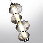 Подвесной светильник с 4-мя рифлеными стеклянными шарами Marcelh Light варинант исполнения - 5 | Loft Concept в Кирове