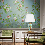 Настольная лампа голубая с изображением птиц Slip Away варинант исполнения - 5 | Loft Concept в Кирове