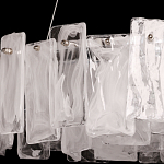 Люстра круглая с подвесными прямоугольными пластинами из стекла Glacier Panels варинант исполнения - 6 | Loft Concept в Кирове