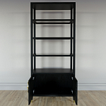 Стеллаж со стеклянными полками Elsa Dreams Black варинант исполнения - 3 | Loft Concept в Кирове