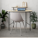 Стол письменный овальной формы с полкой LOUB WORKING TABLE BLACK OAK варинант исполнения - 2 | Loft Concept в Кирове