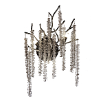 Бра на ветвистым серебрянном каркасе со стеклянными подвесами Raceme варинант исполнения - 1 | Loft Concept в Кирове