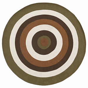 Ковер круглый из хлопка с контрастным узором Bullseye 150