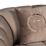 Дизайнерское кресло мягкое из серого велюра Serenity варинант исполнения - 2 | Loft Concept в Кирове