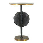 Столик приставной с абстрактным основанием и акцентом в виде золотистого диска Heavenly Space варинант исполнения - 2 | Loft Concept в Кирове