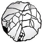 Зеркало кругле в декоративной раме чёрного цвета Black Ratio варинант исполнения - 1 | Loft Concept в Кирове