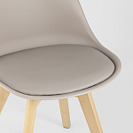 Стул с основой из пластика и мягким сиденьем Arvika Beige варинант исполнения - 7 | Loft Concept в Кирове