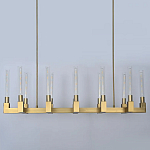 Люстра CANELLE Linear Chandelier 12 Modern Brass варинант исполнения - 2 | Loft Concept в Кирове