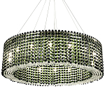 Круглая люстра с хрустальными подвесками хром Crystal Art Chrome Green Chandelier 16 варинант исполнения - 1 | Loft Concept в Кирове