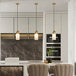 Подвесной светильник светодиодный с цилиндрическим плафоном Stone Helios варинант исполнения - 6 | Loft Concept в Кирове