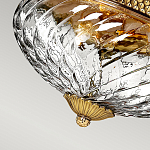 Потолочный светильник цвета латунь с прозрачным рифленым плафоном в форме чаши Hinkley варинант исполнения - 3 | Loft Concept в Кирове