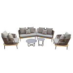 Диван садовый угловой Counter серый варинант исполнения - 3 | Loft Concept в Кирове