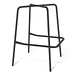 Барный стул со спинкой и подлокотниками на 4-х металлических ножках Douglas Rhombus Черный Велюр варинант исполнения - 5 | Loft Concept в Кирове