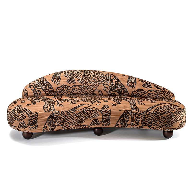 Дизайнерский Диван Wakonda Оранжевый Коричневый в Кирове | Loft Concept 