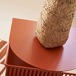 Оранжевый приставной стол из металла Lattice варинант исполнения - 6 | Loft Concept в Кирове