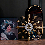 Часы настенные золотые из металла с декором в виде стрел Current Time варинант исполнения - 3 | Loft Concept в Кирове