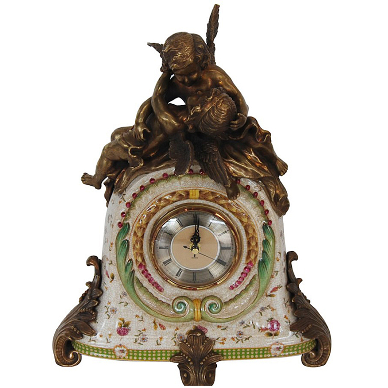 Часы Happy Putti Белый Бронза в Кирове | Loft Concept 