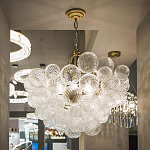 Люстра подвесная с рифлёными стеклянными шарами в форме воздушного облака Berries Chandelier варинант исполнения - 4 | Loft Concept в Кирове