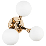 Бра с 3-мя плафонами из стеклянных шаров Pearls Suspension Gold Wall Lamp варинант исполнения - 1 | Loft Concept в Кирове