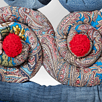 Кукла из одежды и павлопосадских платков Rusalka Blue Jeans варинант исполнения - 3 | Loft Concept в Кирове