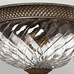 Потолочный светильник с чашеобразным плафоном из толстого волнообразного стекла и широким узорчатым основанием Hinkley варинант исполнения - 3 | Loft Concept в Кирове