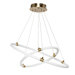 Люстра подвесная с двумя пересекающимися белыми светодиоидными кольцами Luke Lampco Tracer Lamp варинант исполнения - 2 | Loft Concept в Кирове