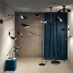 Торшер с поворотным плафоном Aracea Black Floor Lamp варинант исполнения - 8 | Loft Concept в Кирове