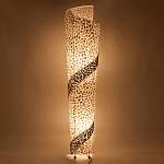 Торшер из перламутра на металлическом каркасе Indonesian Spiral 2 варинант исполнения - 4 | Loft Concept в Кирове