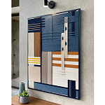 Панно из шнура Синяя геометрическая абстракция wall panel line Blue варинант исполнения - 2 | Loft Concept в Кирове