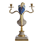 Подсвечникв образе попугая из фарфора с бронзовыми элементами Eden Garden варинант исполнения - 3 | Loft Concept в Кирове